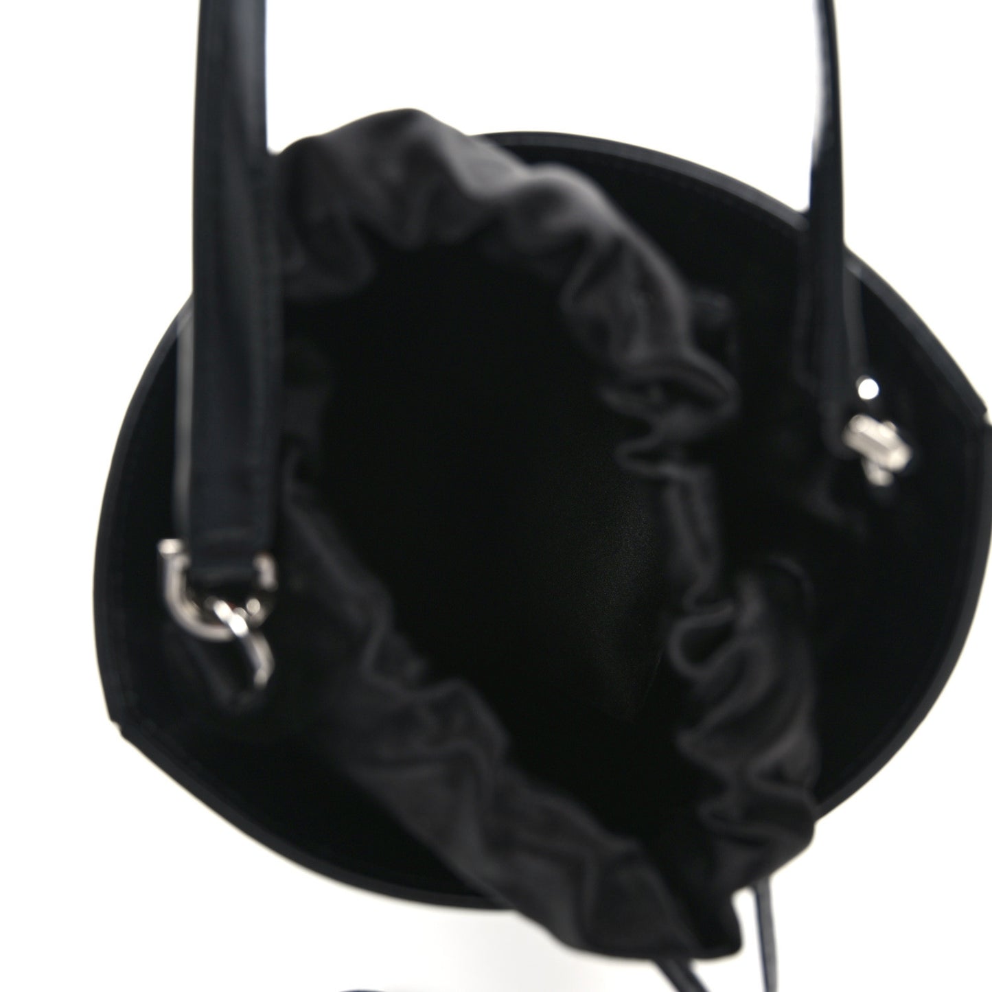 Box Calfskin Mini Cut Out Crossbody Bag Black