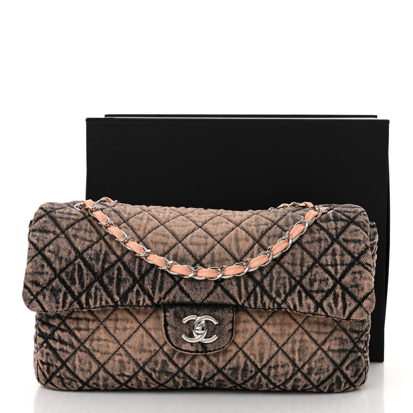 Denim Quilted Denimpression Flap Rose Clair