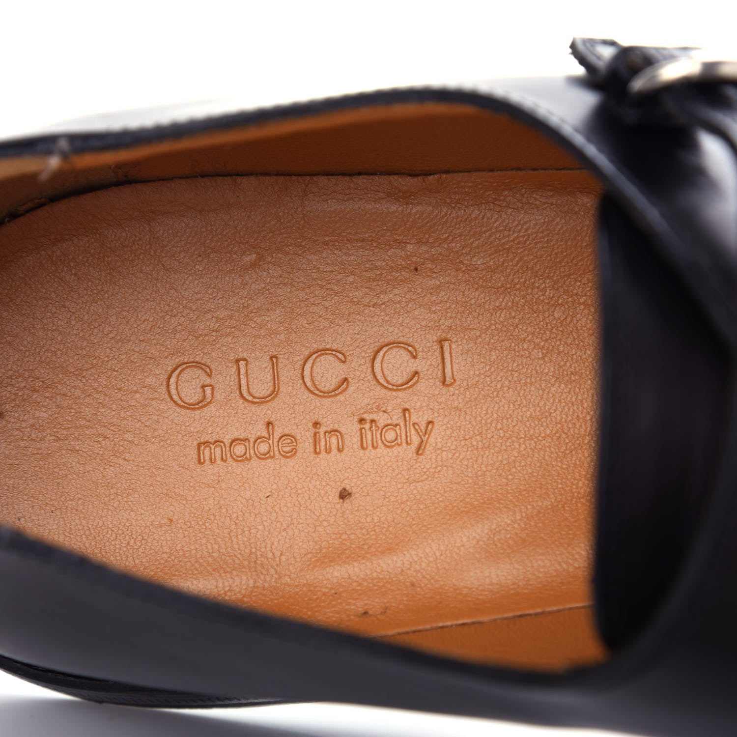 Gucci Calfskin Mens Buckle Loafer 9 Black 8 of 12