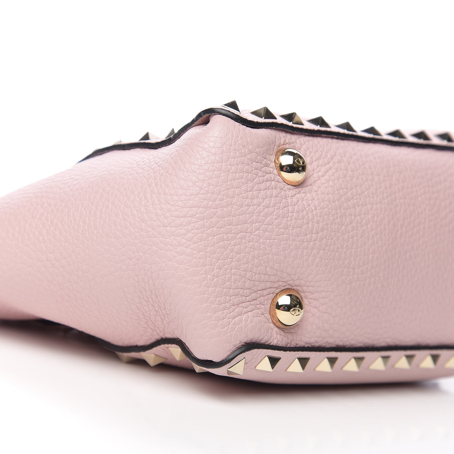 Valentino Garavani Pebbled Calfskin Mini Rockstud Tote Water Rose 6 of 8