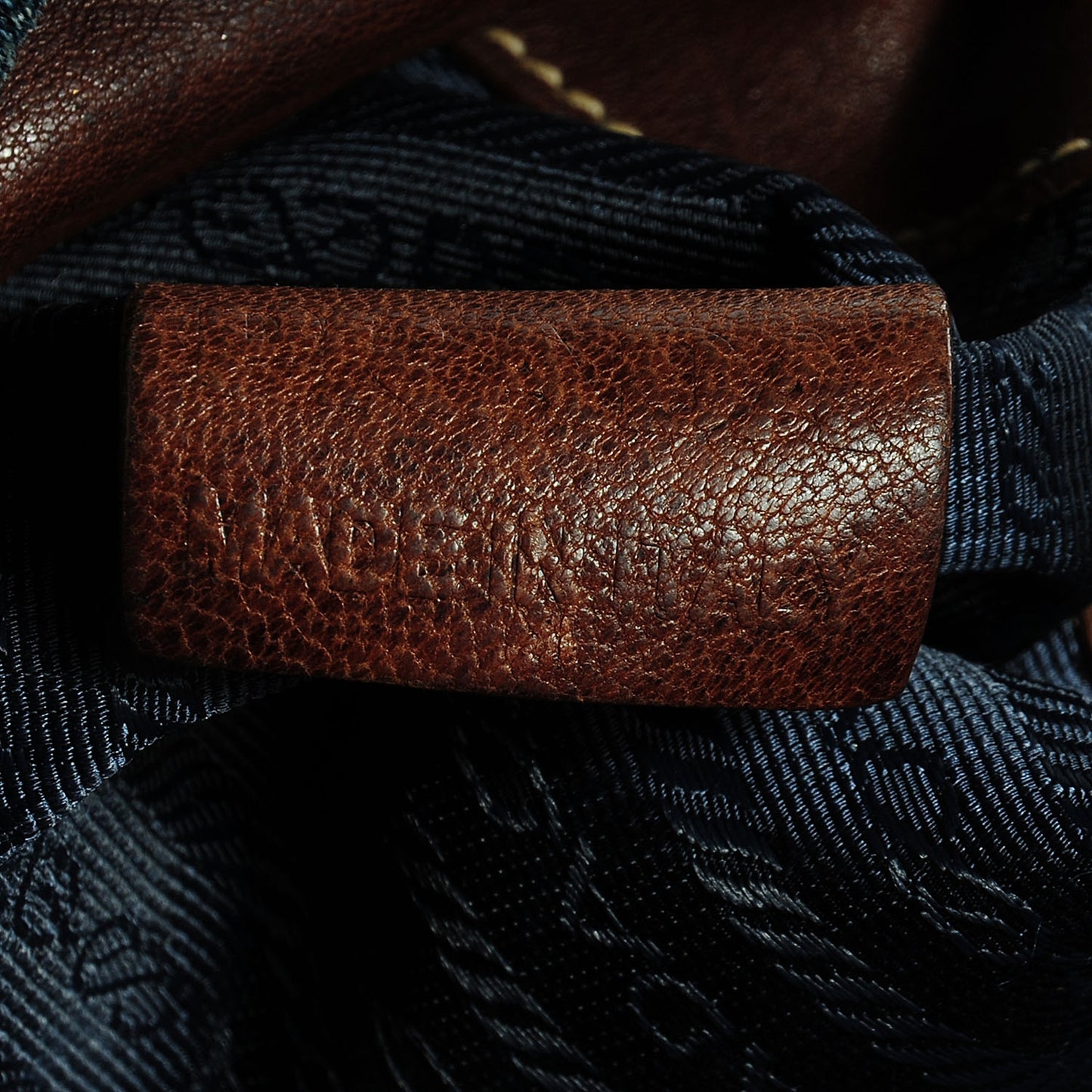 Washed Denim Logo Hobo Blue