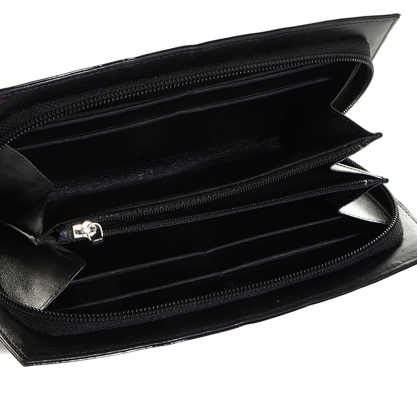 Patent Trousse Maquil Wallet Black