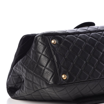 Chanel Calfskin Quilted XXL Travel Flap Bag Black 5 of 11