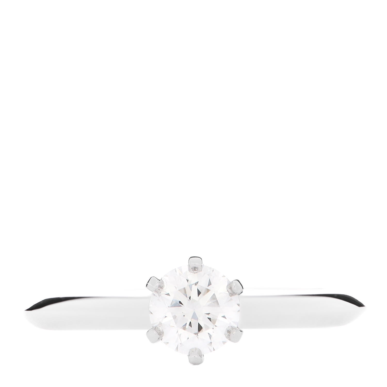 Tiffany Platinum Diamond .32ct Solitaire Engagement Ring 48 4.5 1 of 6