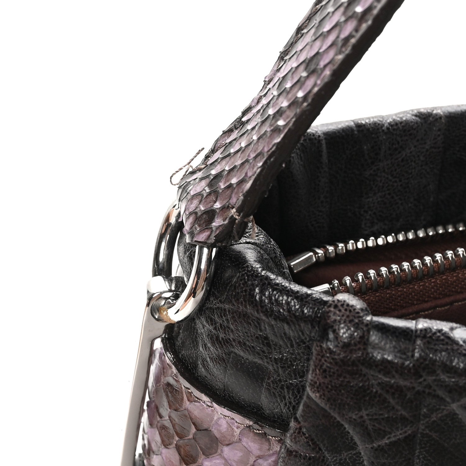 Louis Vuitton Snakeskin Lambskin Monogram Collage Lutece Grey 11 of 11