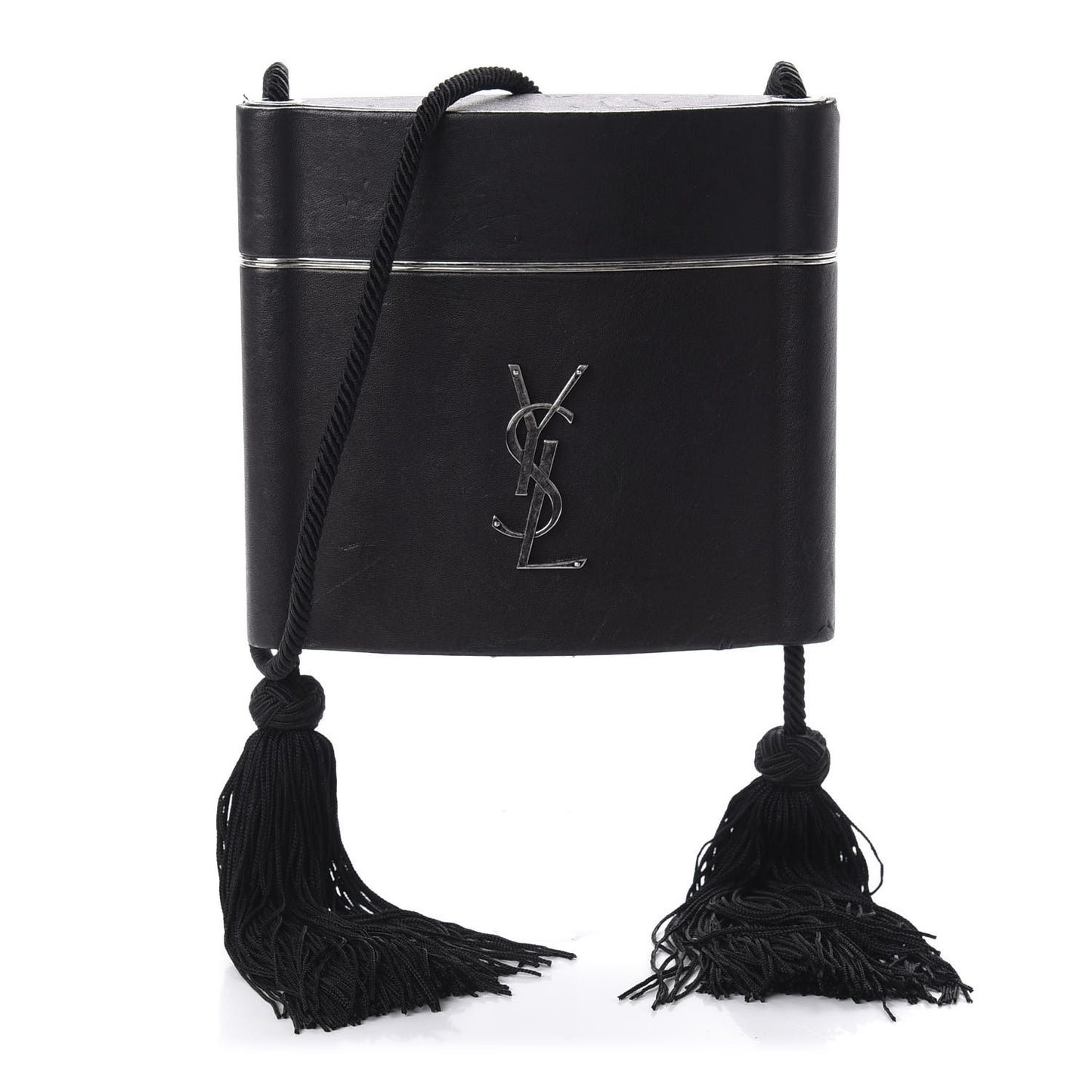 Lambskin Monogram Opyum Tassel Bag Black