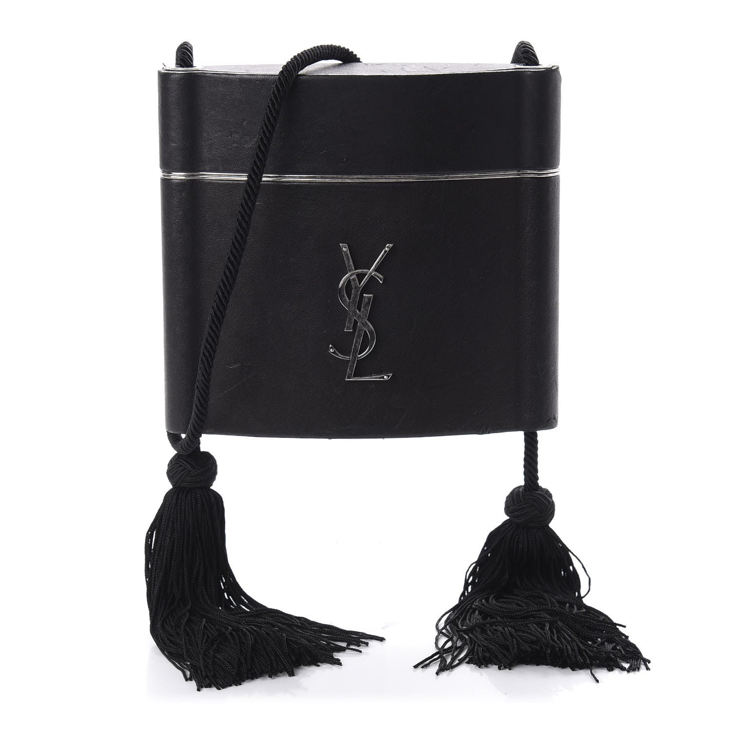 Saint Laurent Lambskin Monogram Opyum Tassel Bag Black 1 of 10