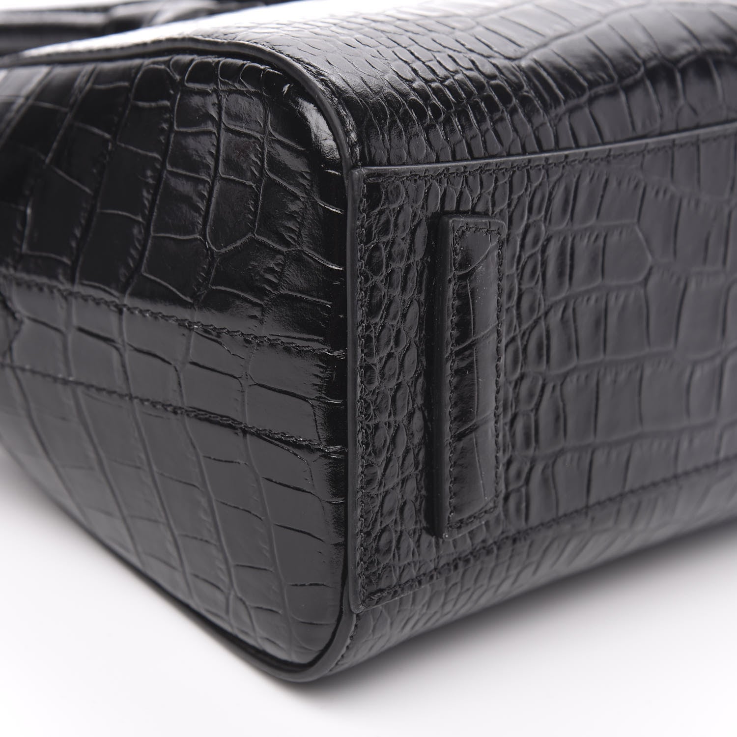 Givenchy Calfskin Crocodile Embossed Mini Antigona Black 8 of 9