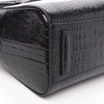 Givenchy Calfskin Crocodile Embossed Mini Antigona Black 8 of 9