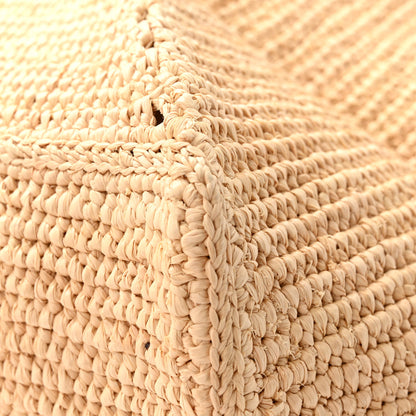 Loewe Raffia Calfskin Medium Puzzle Fold Tote Natural 10 of 12