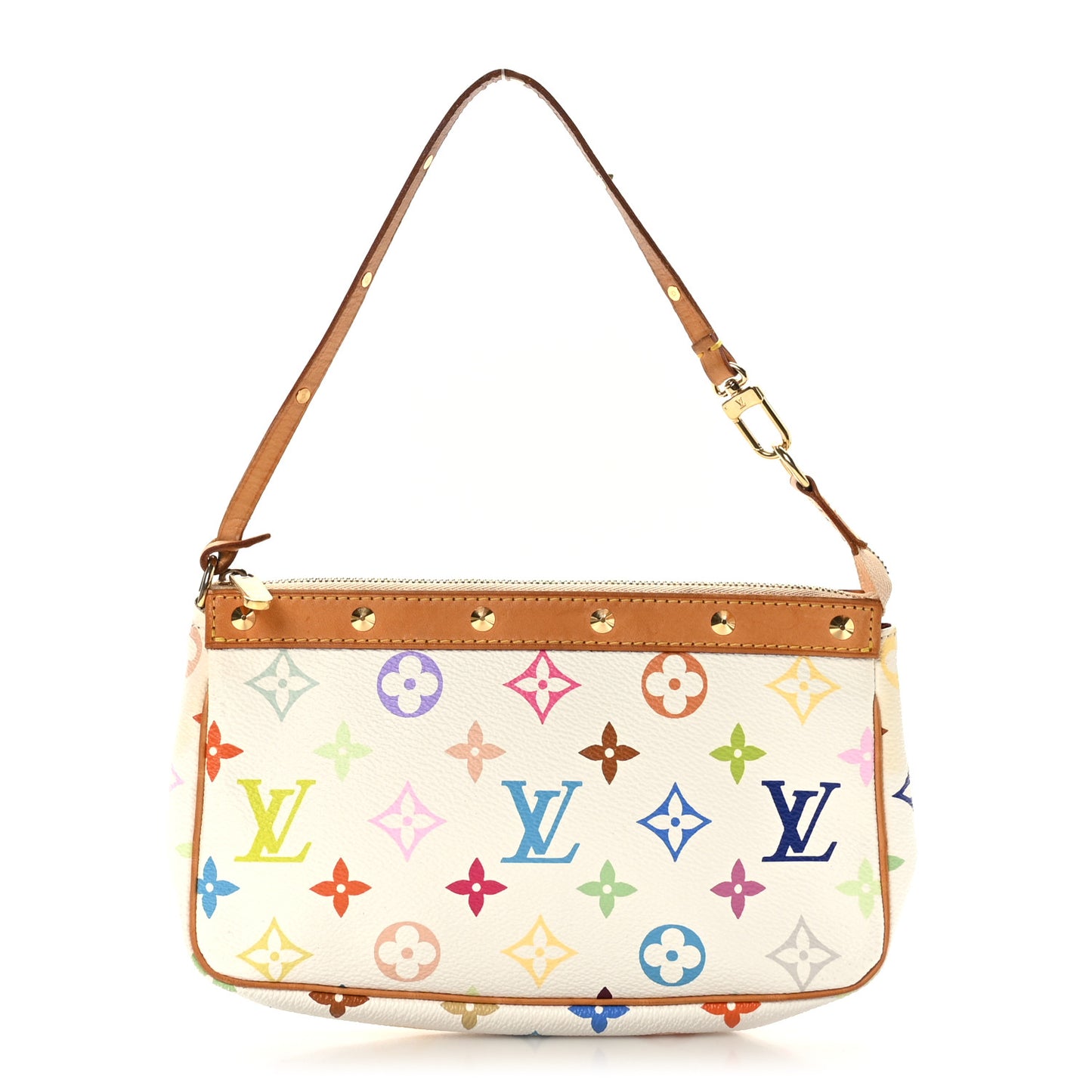 Monogram Multicolor Pochette Accessories White