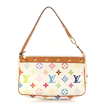 Louis Vuitton Monogram Multicolor Pochette Accessories White 1 of 10
