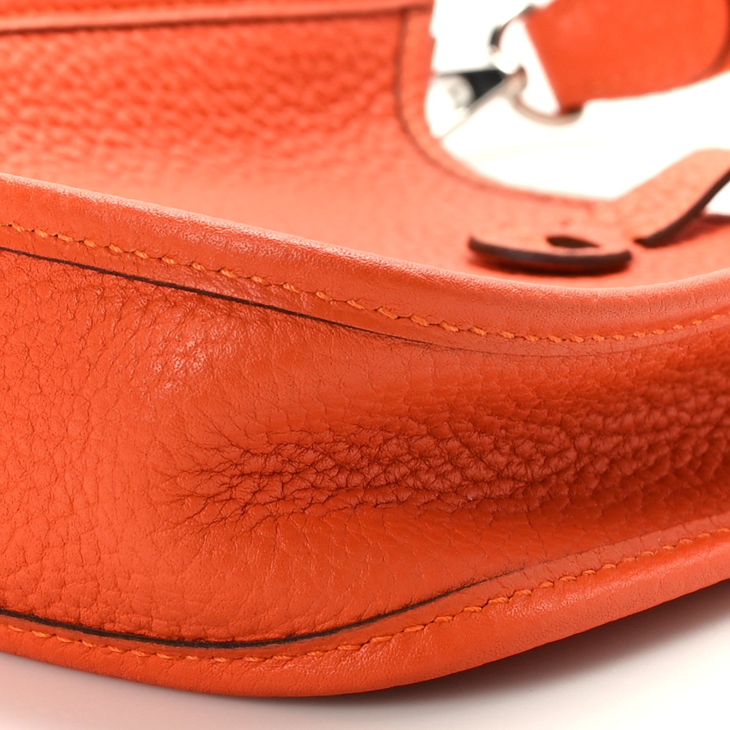 Hermes Taurillon Clemence Amazone Evelyne TPM Orange Craie 8 of 9