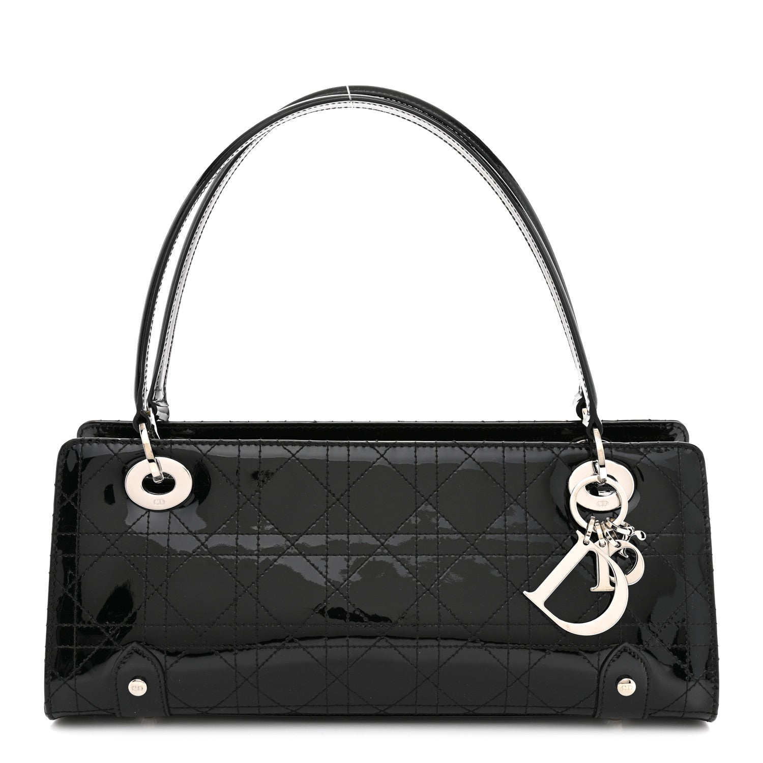 Christian Dior Patent Cannage Stitched East West Lady Dior Black 1 of 10