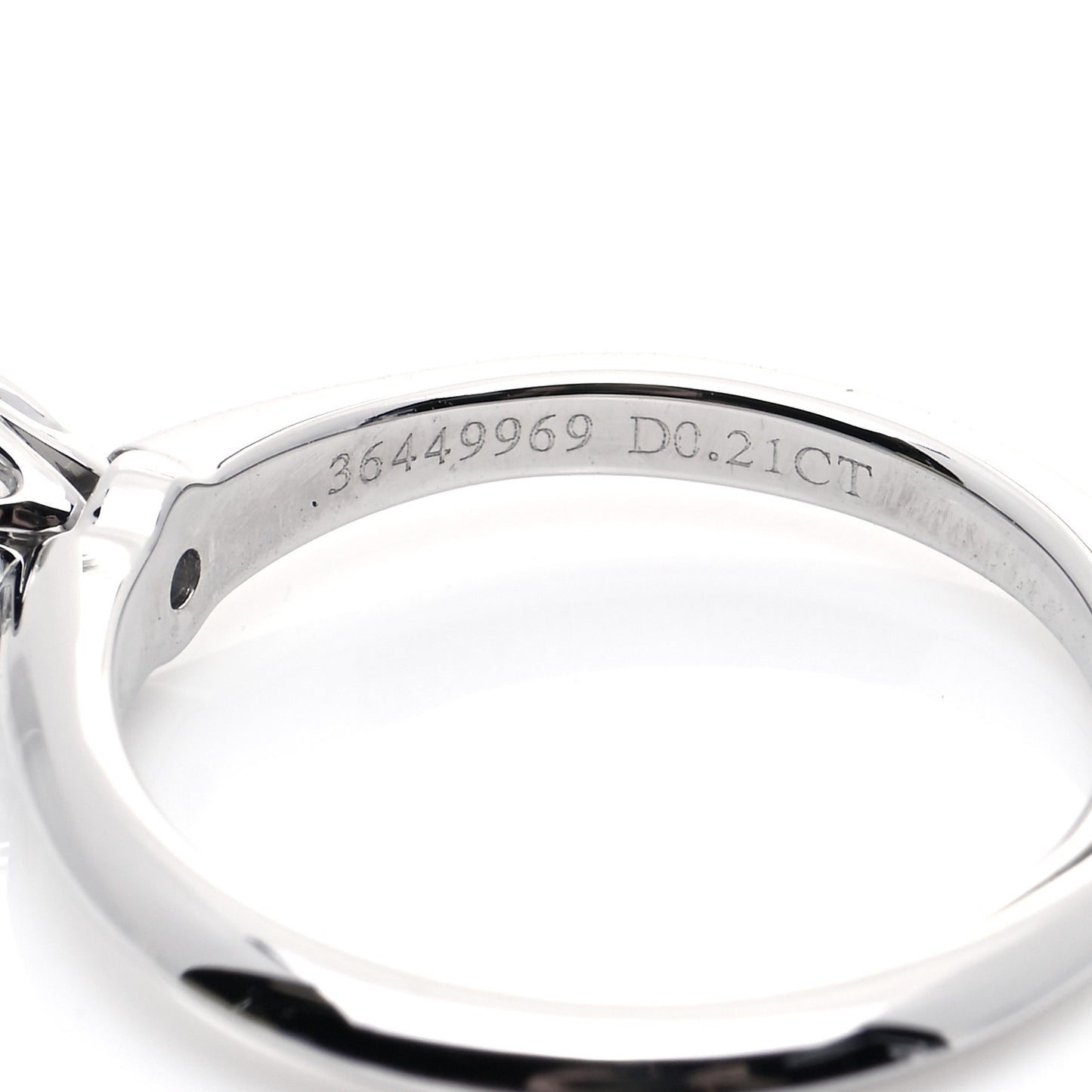 Platinum Diamond .21ct Solitaire Engagement Ring 49 4.75