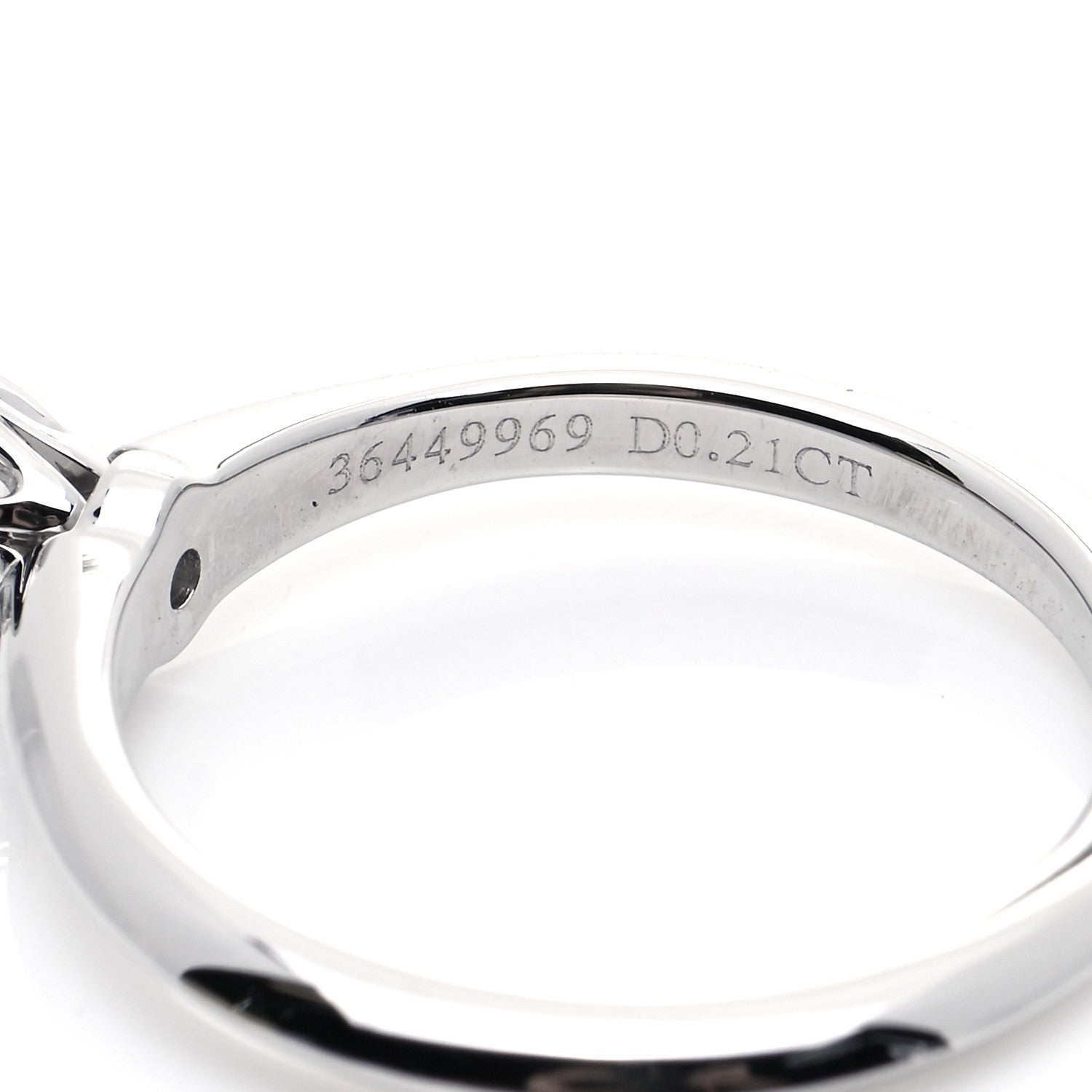 Tiffany Platinum Diamond .21ct Solitaire Engagement Ring 49 4.75 6 of 6