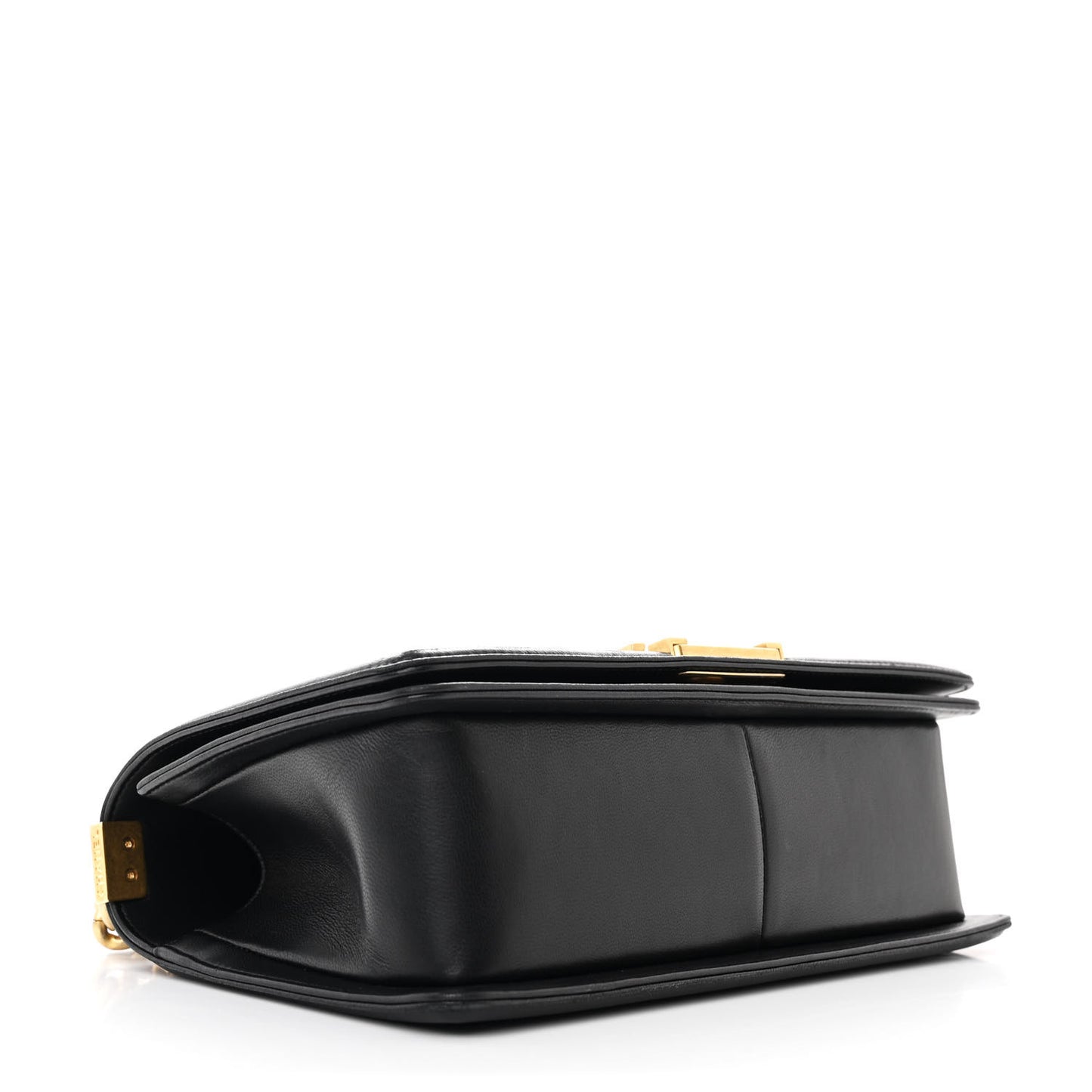Lambskin Quilted Medium Boy Flap Black