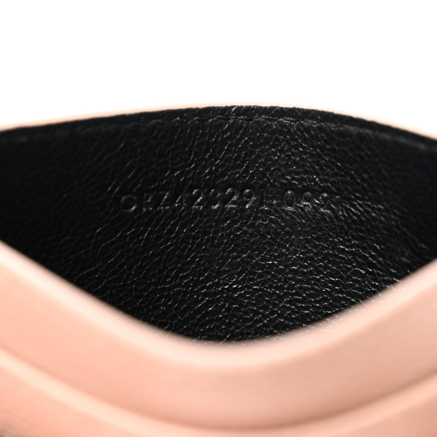 Saint Laurent Grain De Poudre Matelasse Chevron Monogram Credit Card Case Pale Pink 7 of 8