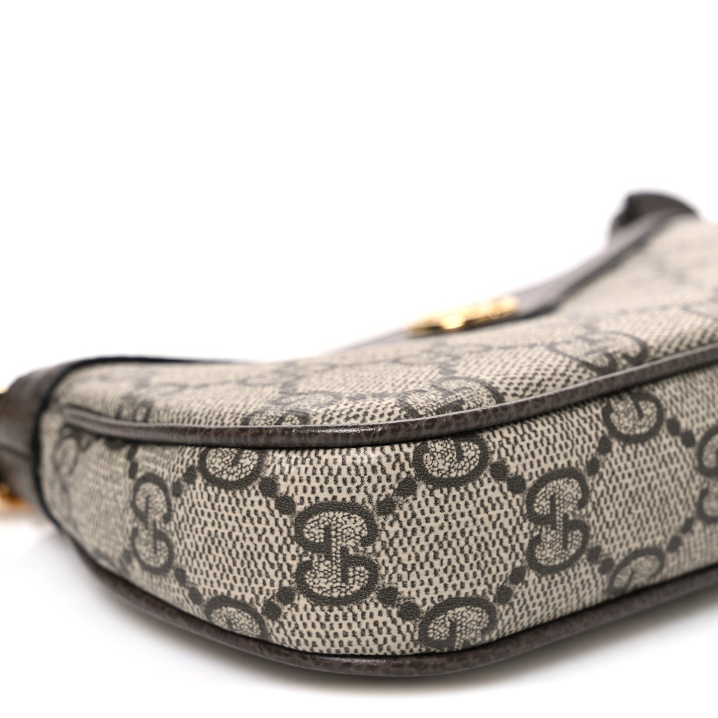 GG Supreme Monogram Textured Dollar Calfskin Mini Ophidia Chain Bag Beige Ebony
