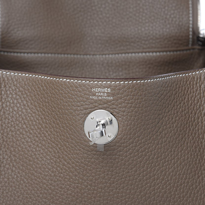 Hermes Taurillon Clemence Lindy 26 Etoupe 6 of 10
