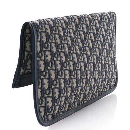 Christian Dior Oblique Fold Over Clutch Blue 3 of 11