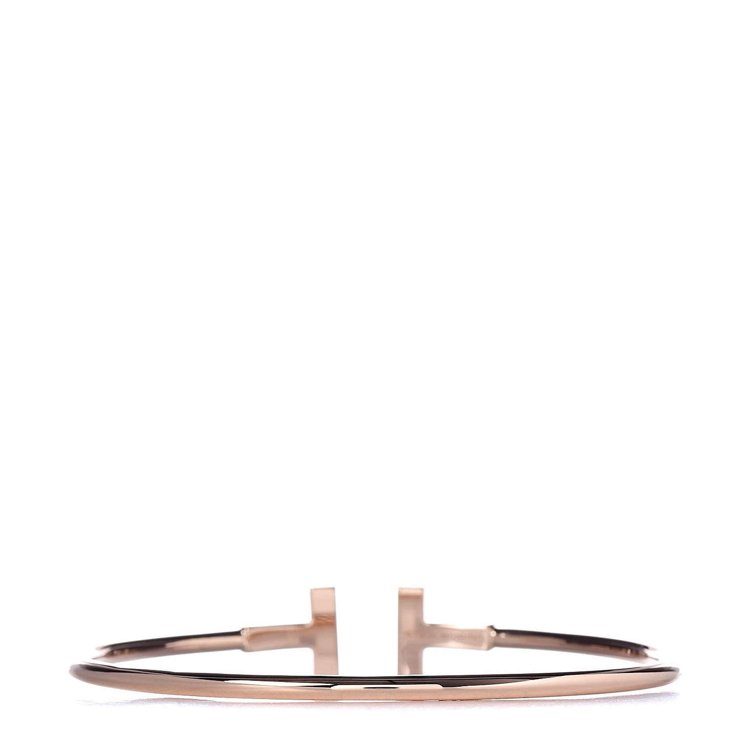 18K Rose Gold Diamond T Wire Bracelet