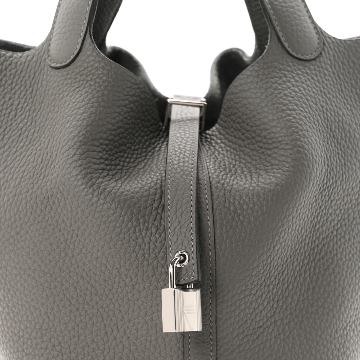 Taurillon Clemence Picotin Lock 22 MM Gris Meyer