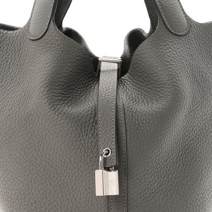 Hermes Taurillon Clemence Picotin Lock 22 MM Gris Meyer 8 of 11