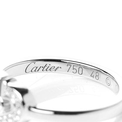 Cartier 18K White Gold Diamond Small Hearts and Symbols Ring 47 4 4 of 5