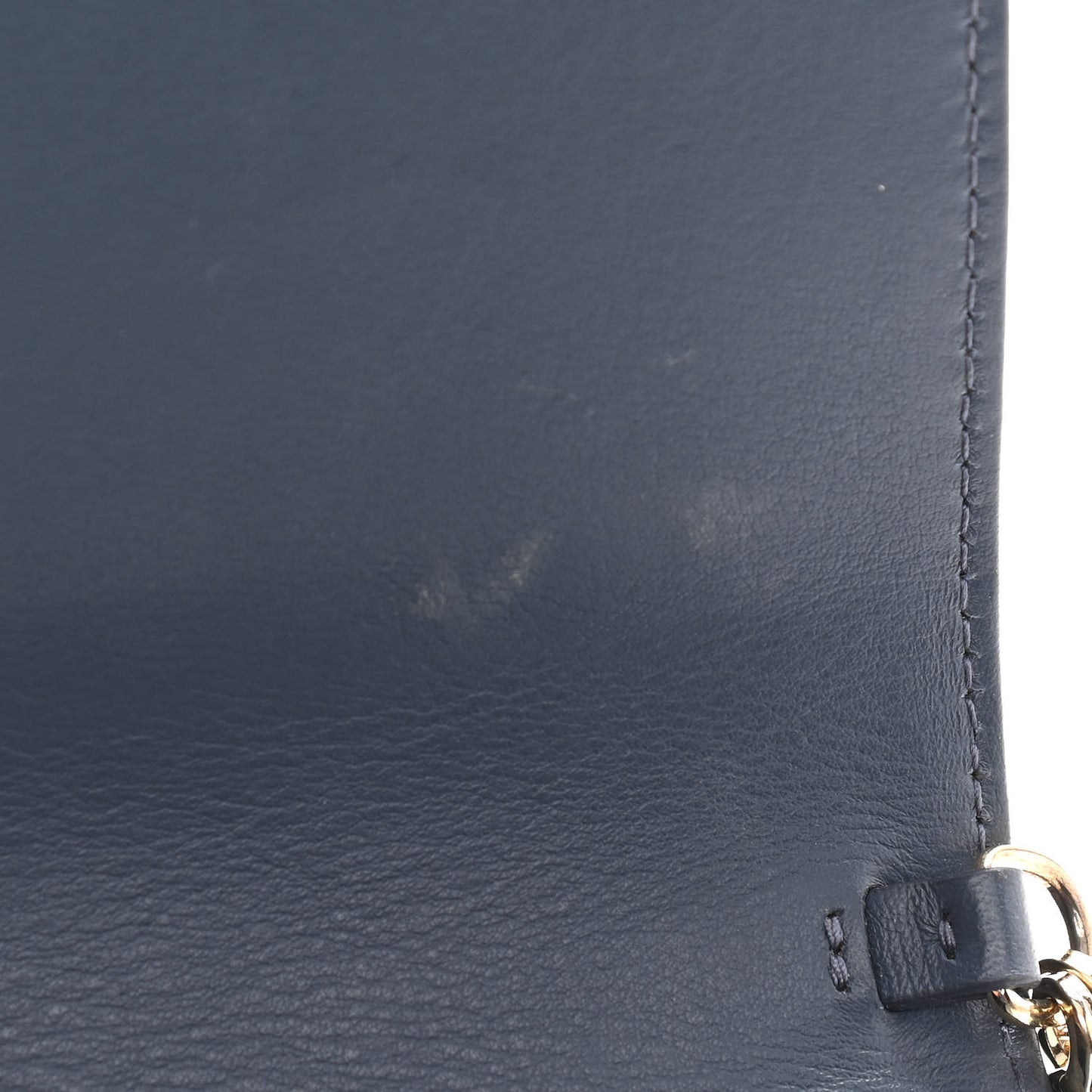 Patent Cannage Lady Dior Chain Wallet Denim