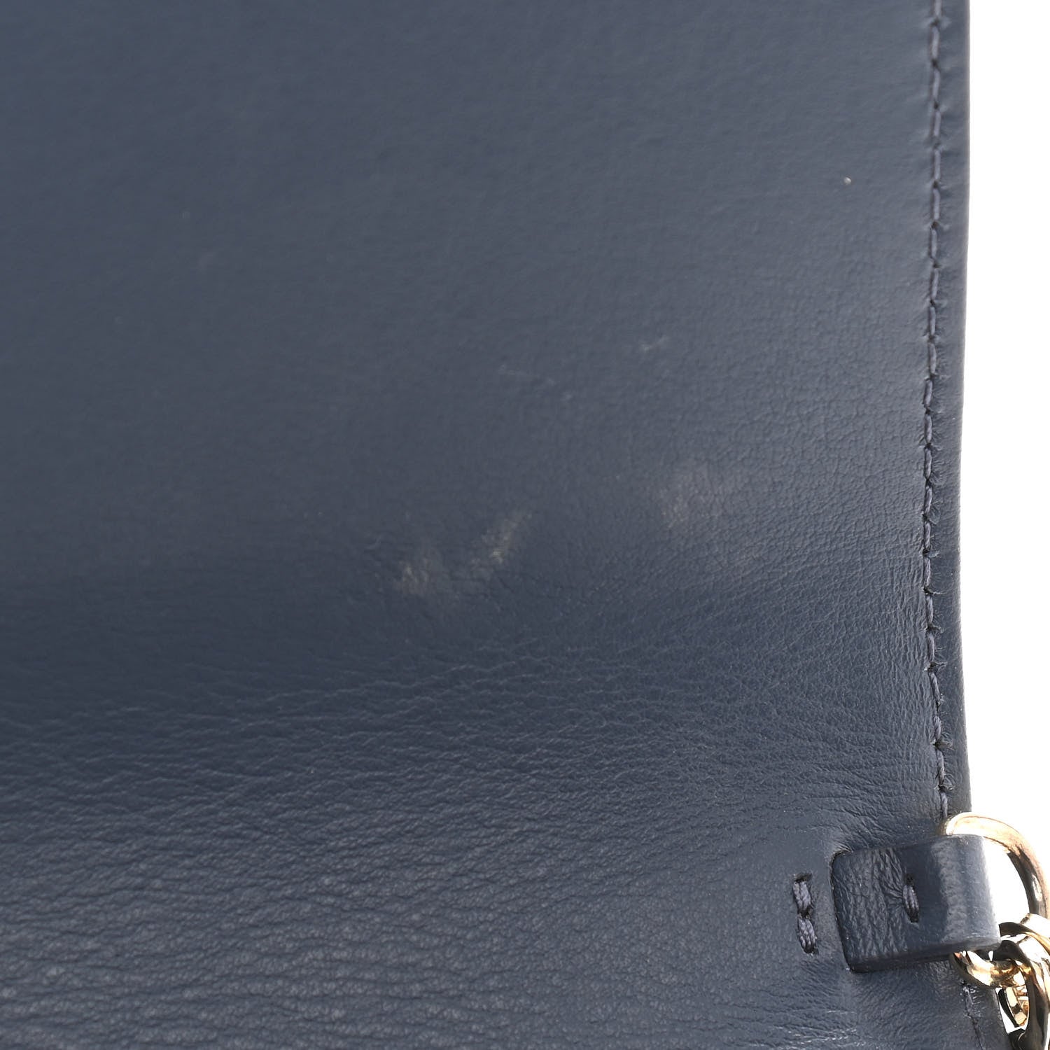 Christian Dior Patent Cannage Lady Dior Chain Wallet Denim 12 of 13
