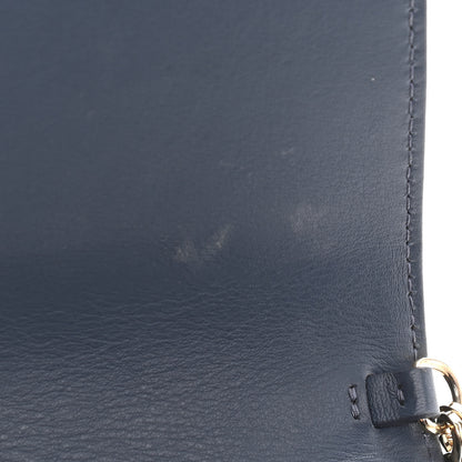 Christian Dior Patent Cannage Lady Dior Chain Wallet Denim 12 of 13