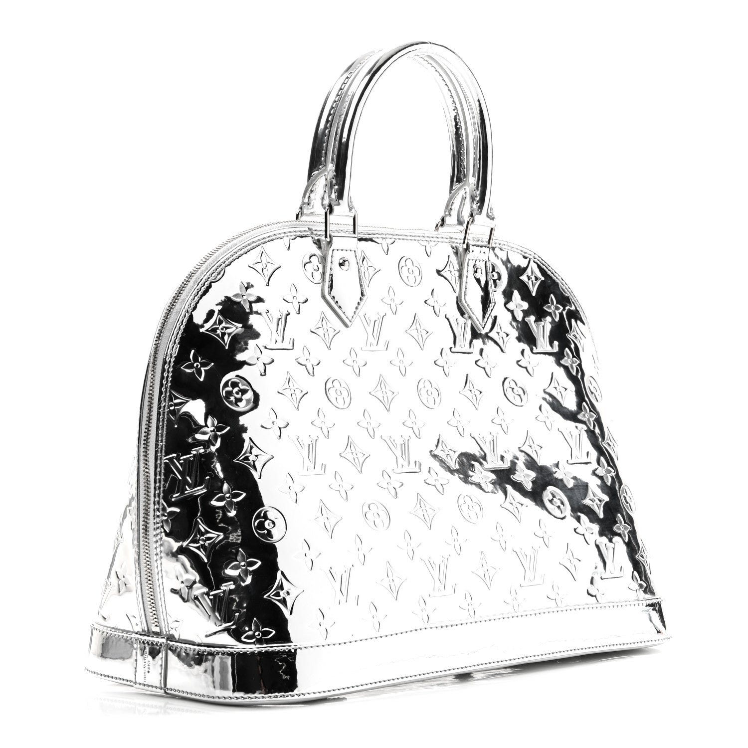 Louis Vuitton Monogram Miroir Alma GM Silver 3 of 10