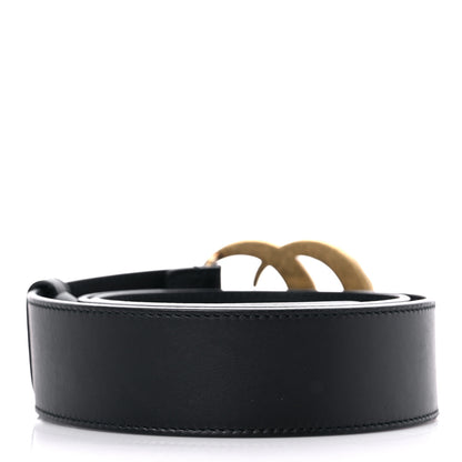 Gucci Moon Calfskin Pearl Double G 40mm Belt 85 34 Black Cream 2 of 5