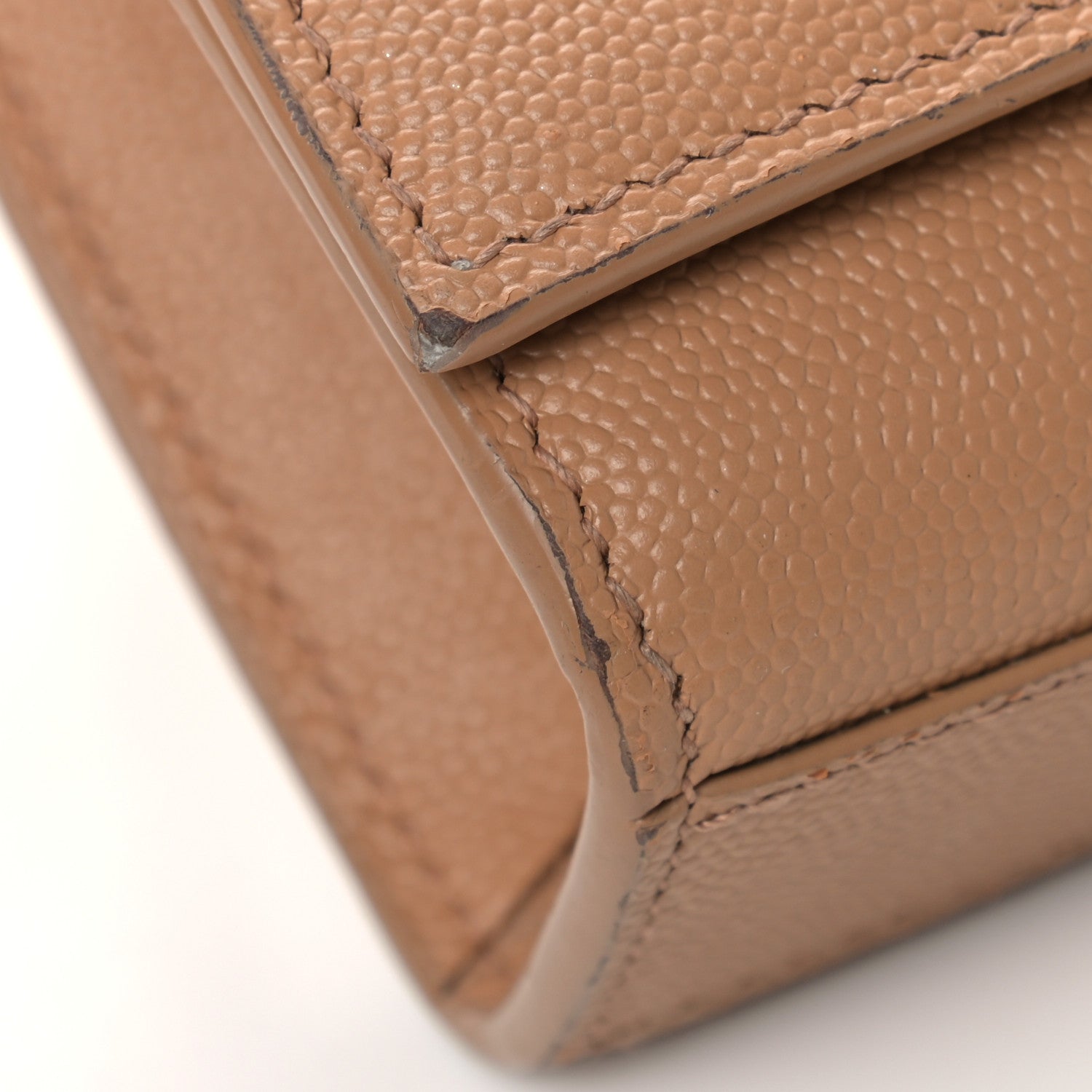 Saint Laurent Grain De Poudre Medium Monogram Kate Satchel Dark Beige 10 of 13