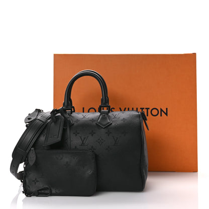 Louis Vuitton Calfskin Monogram Speedy P9 Bandouliere 30 Ultra Black 15 of 15