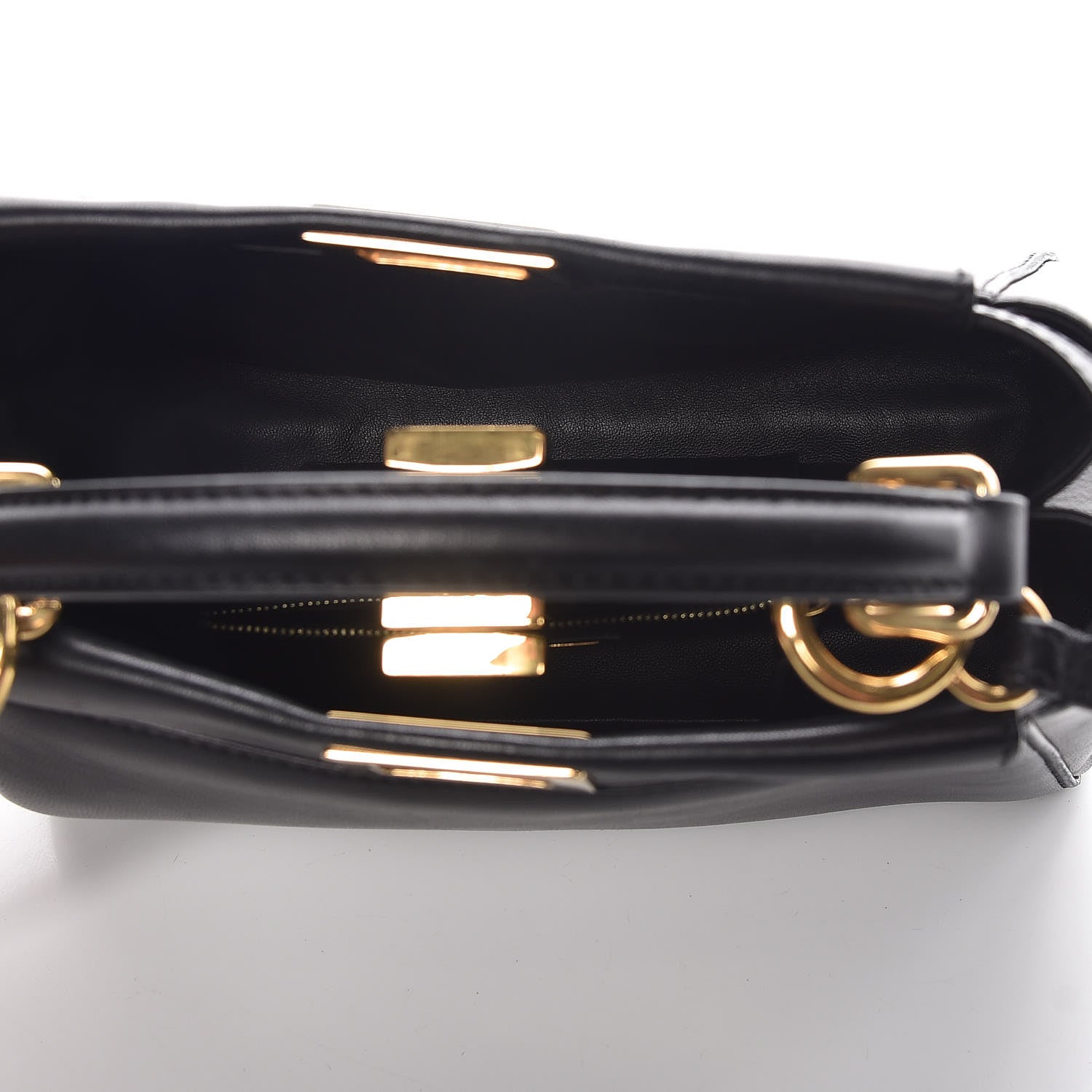 Fendi Nappa Mini Peekaboo Iconic Satchel Black 5 of 6