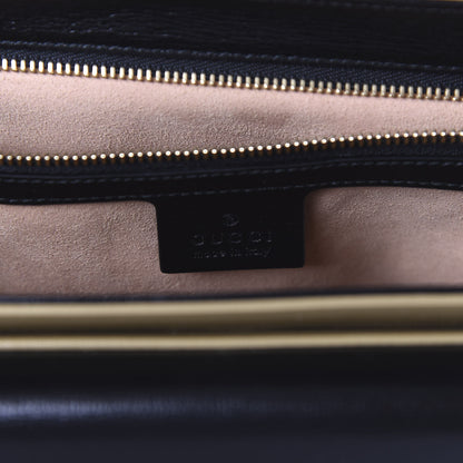 Gucci Azalea Calfskin Bi-Color Small Marina Chain Shoulder Bag Beige Black 8 of 10