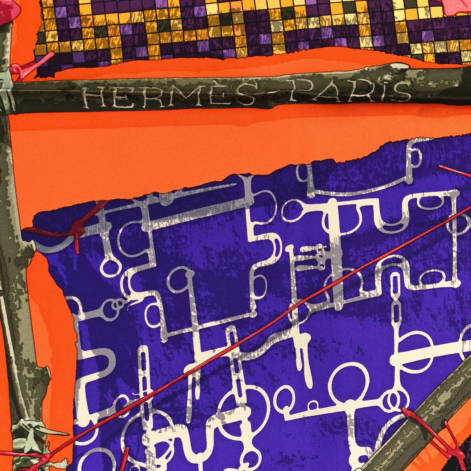 Hermes Silk Le Robinson Chic Scarf 90 2 of 3