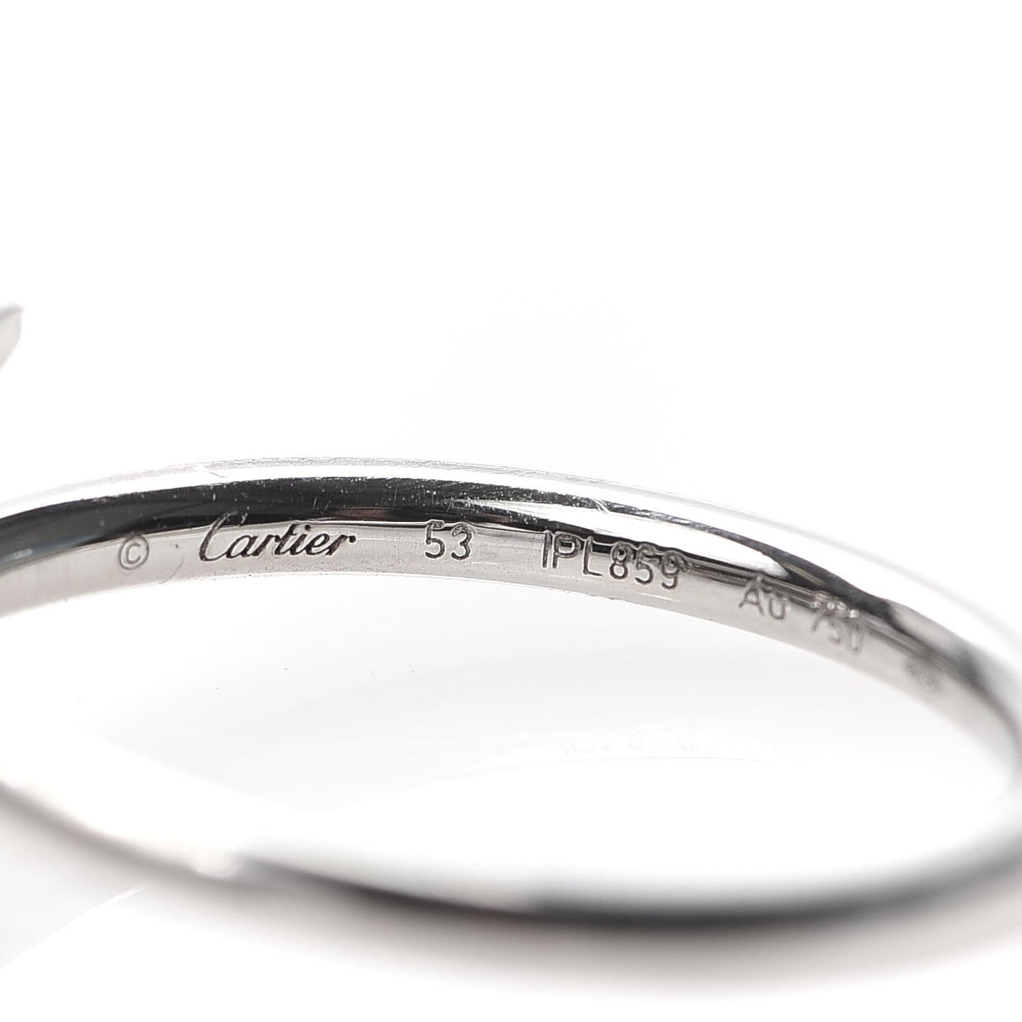 18K White Gold Small Juste Un Clou Ring 53 6.25