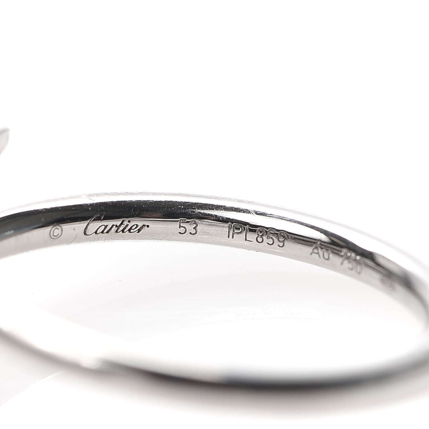 Cartier 18K White Gold Small Juste Un Clou Ring 53 6.25 4 of 7