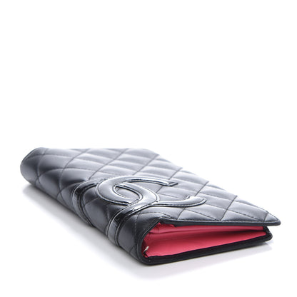 Chanel Calfskin Quilted Cambon Yen Wallet Black 4 of 11