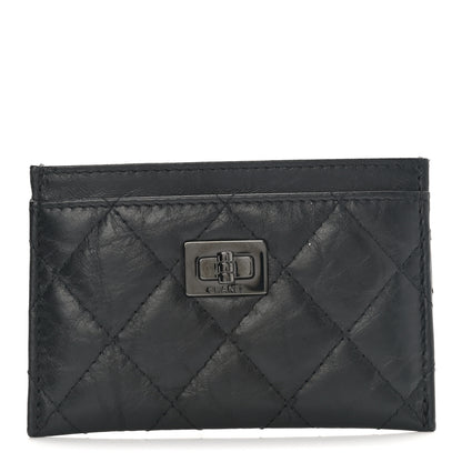 Chanel Aged Calfskin Quilted Reissue Card Holder So Black 1 of 9