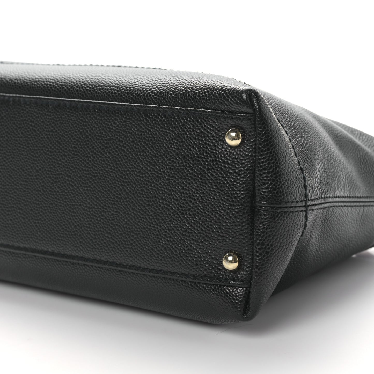 Caviar CC Wood Chain Hobo Black