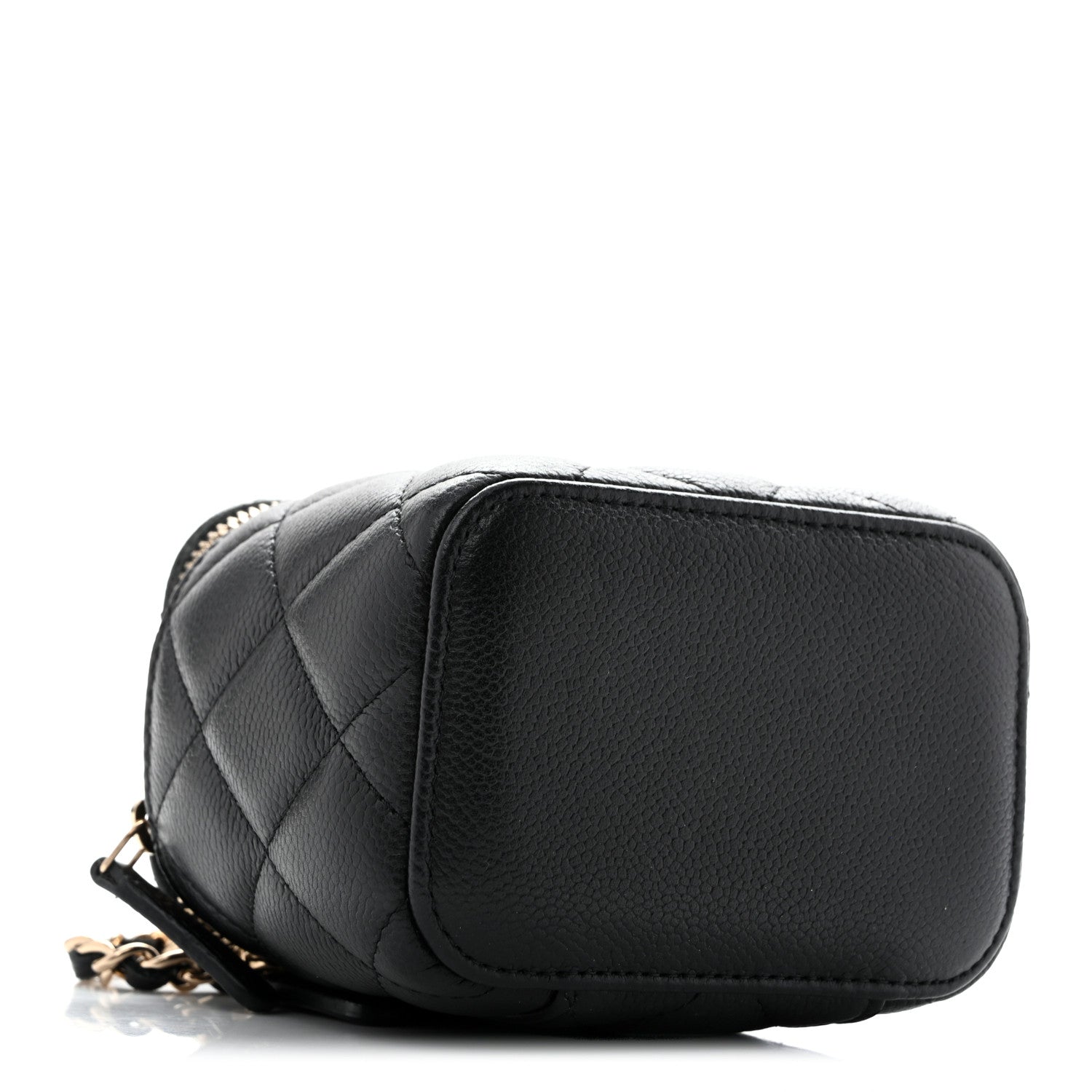 Chanel Caviar Quilted Tiny CC Mini Vanity Case With Chain Black 4 of 10