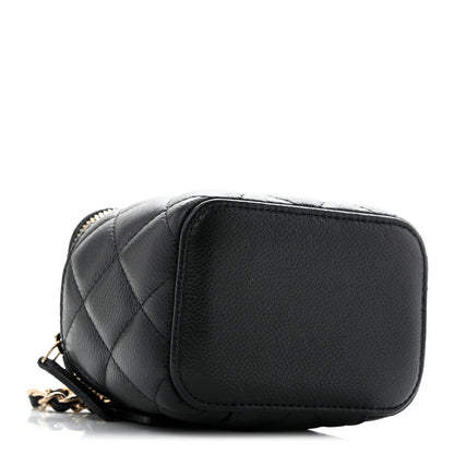 Chanel Caviar Quilted Tiny CC Mini Vanity Case With Chain Black 4 of 10