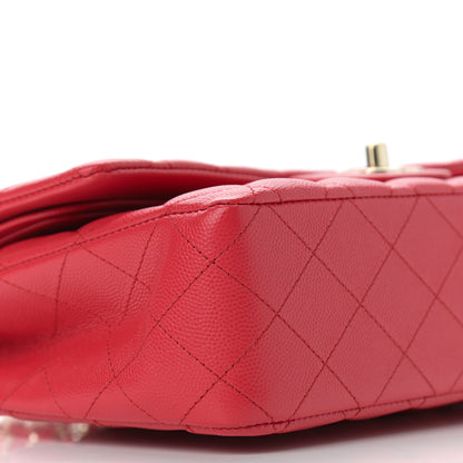 Chanel Caviar Quilted Medium Double Flap Red 8 of 9