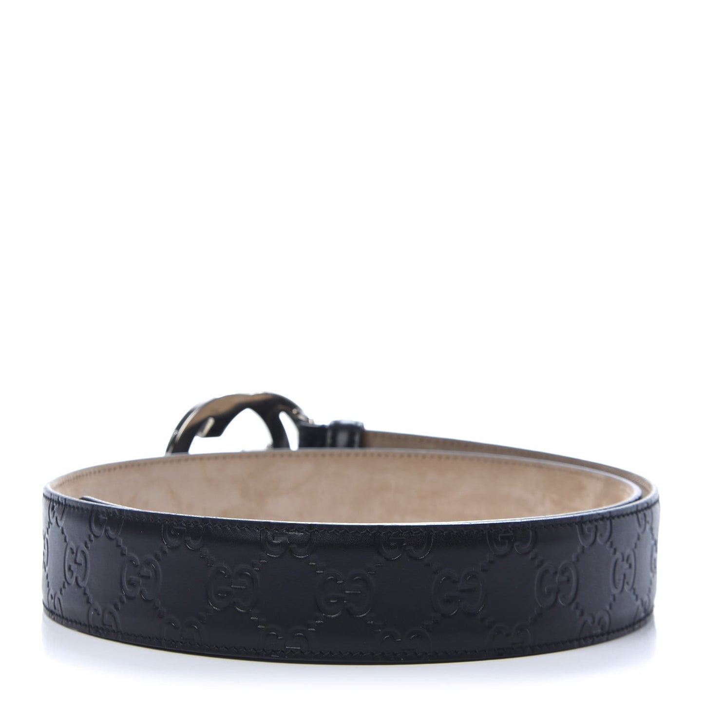 Guccissima Signature Interlocking G 40mm Belt 95 38 Black