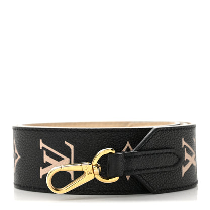 Louis Vuitton Empreinte Monogram Bandouliere Shoulder Strap Black Beige 1 of 7