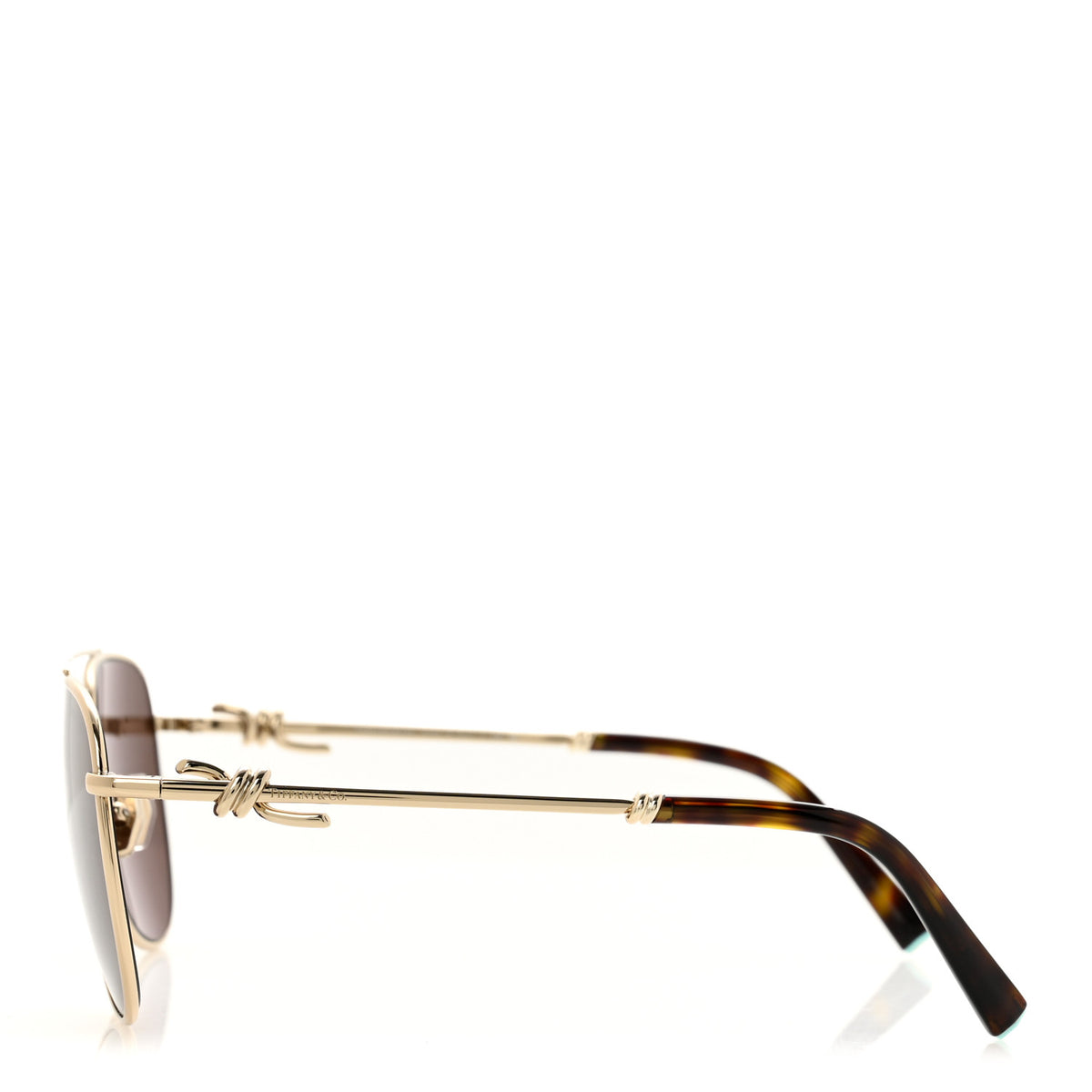 Metal Knot Aviator Sunglasses TF3116 Pale Gold